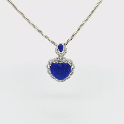 Lapis Lazuli Heart Pendant - Teresa